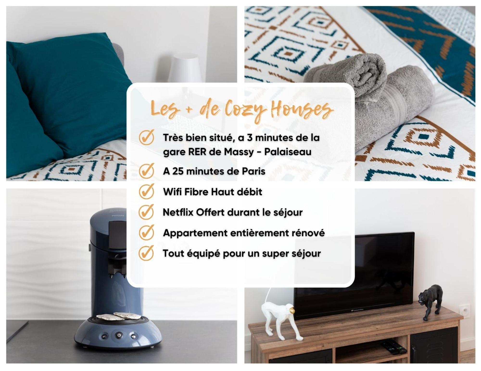 Cozy Appart 5 A 3' De La Gare - Cozy Houses Palaiseau Exteriör bild